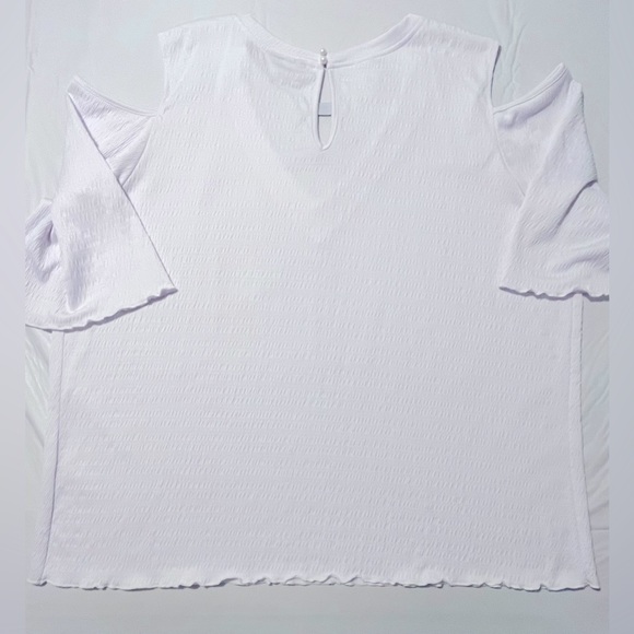 Ashley Stewart blouse Cold Shoulder Tunic Top Embellished sparkling crystals - Picture 10 of 13